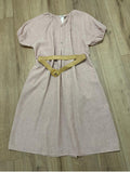 Linen Beige Midi Dress – Natural Chic