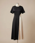 Elegant Two Tone Maxi Dress – Timeless Chic
