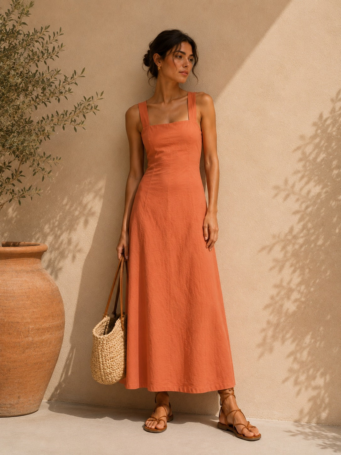 Terracotta Sunset Maxi Dress